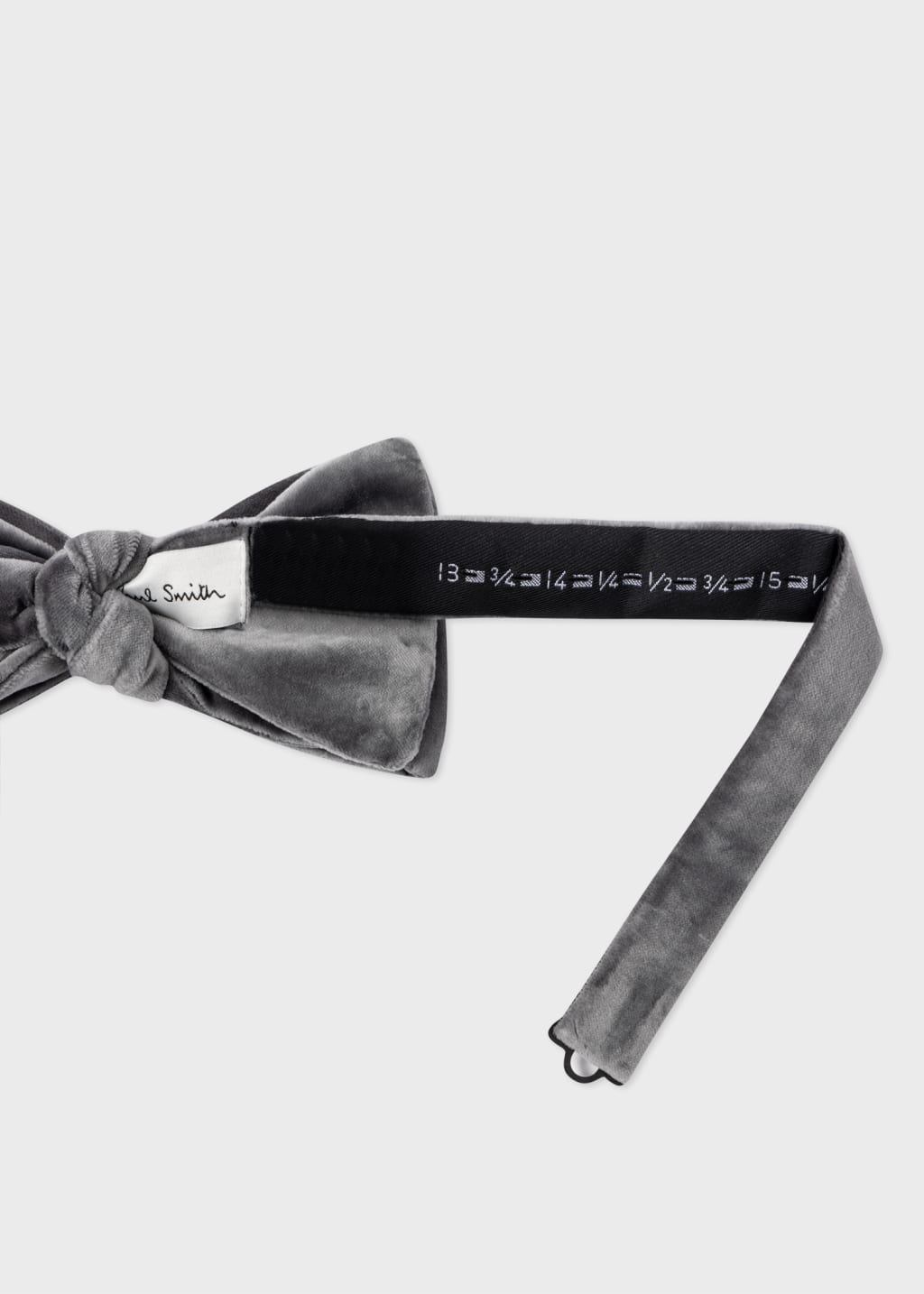 Detail View - Grey Velvet Self-Tie Bow Tie Paul Smith
