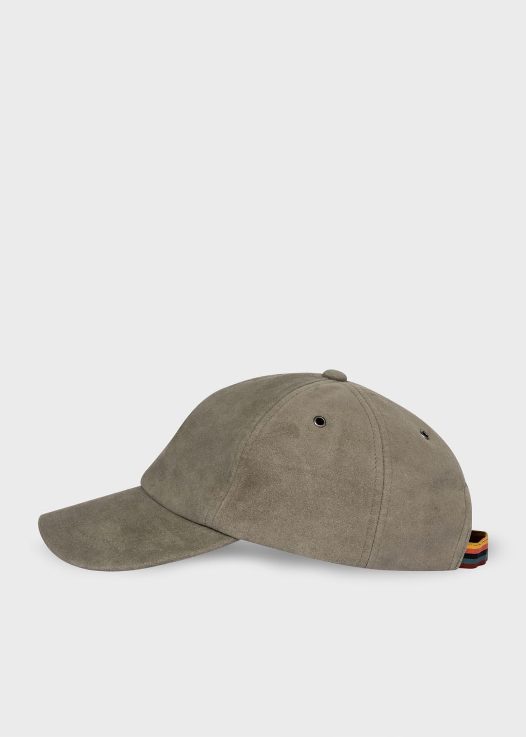 Front View - Washed Khaki Suede Cap Paul Smith