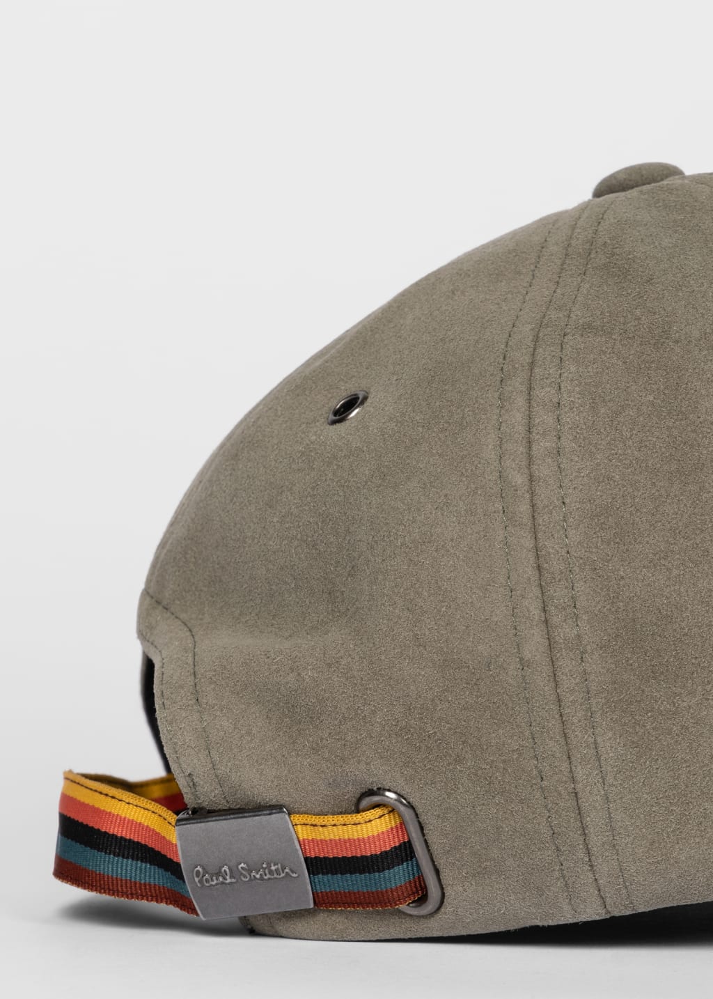 Detail View - Washed Khaki Suede Cap Paul Smith
