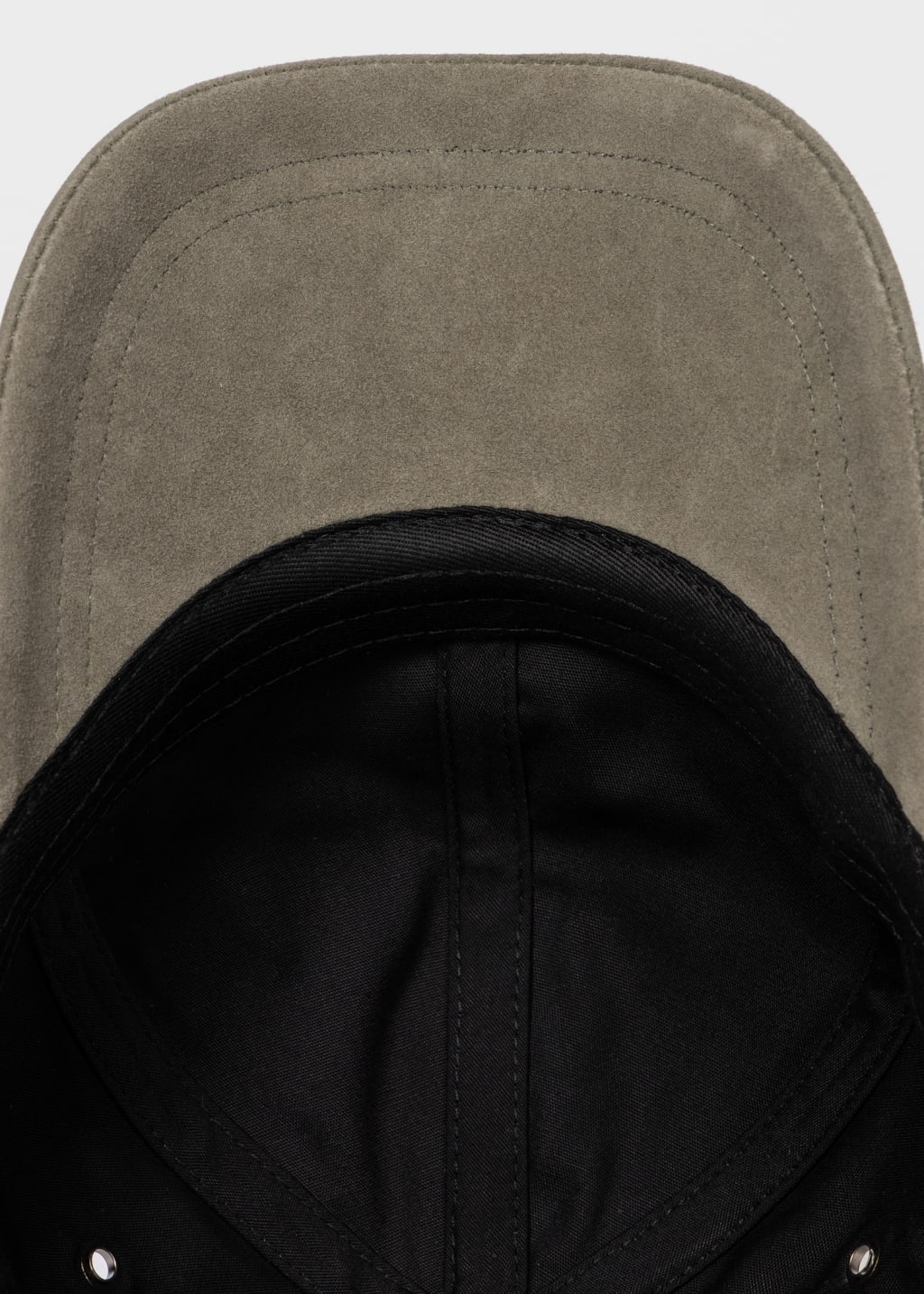 Detail Smith - Washed Khaki Suede Cap Paul Smith