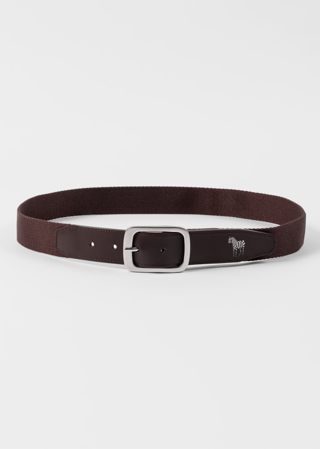 Men's Brown bing Zebra Logo Belt