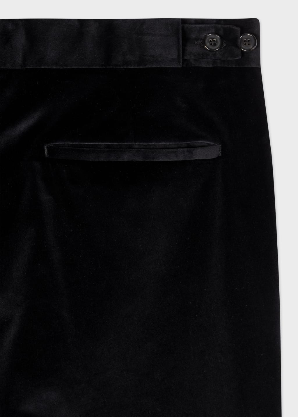 Black Printed Velvet Straight Suit Set