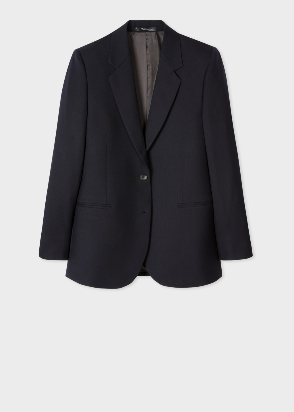 Front View - A Suit To Travel In - Women's Dark Navy Two-Button Wool Blazer Paul Smith