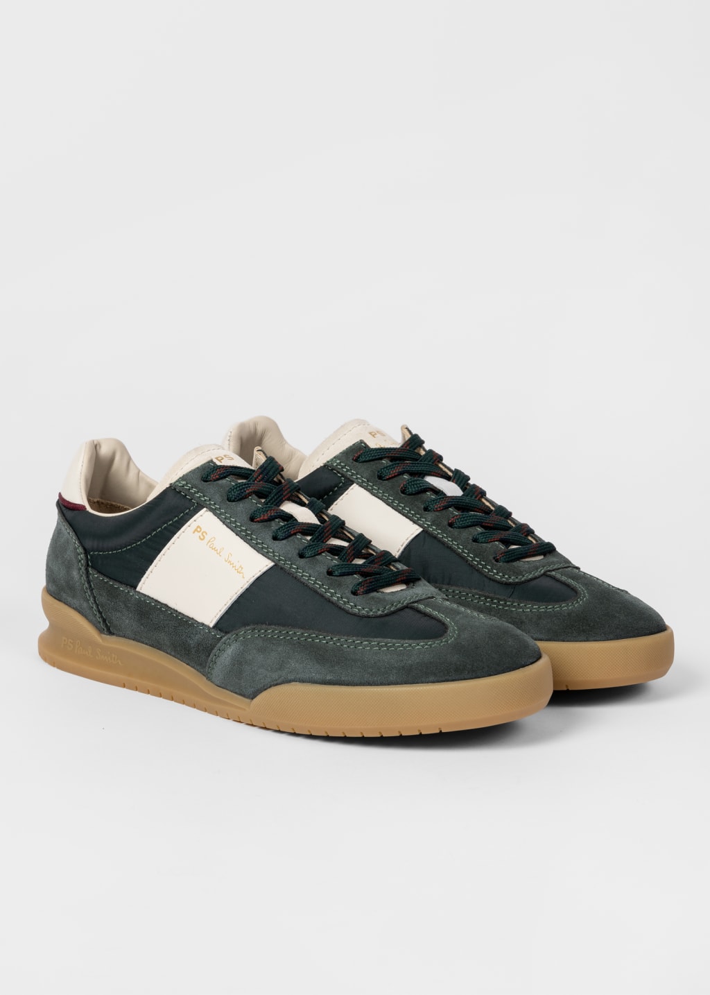 Detail View - Dark Green 'Dover' Trainers Paul Smith