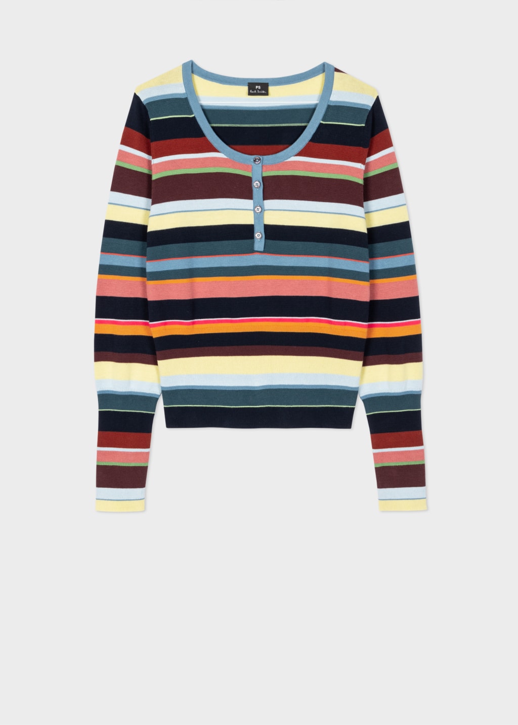 TOP KNIT LS STRIPE main image 0
