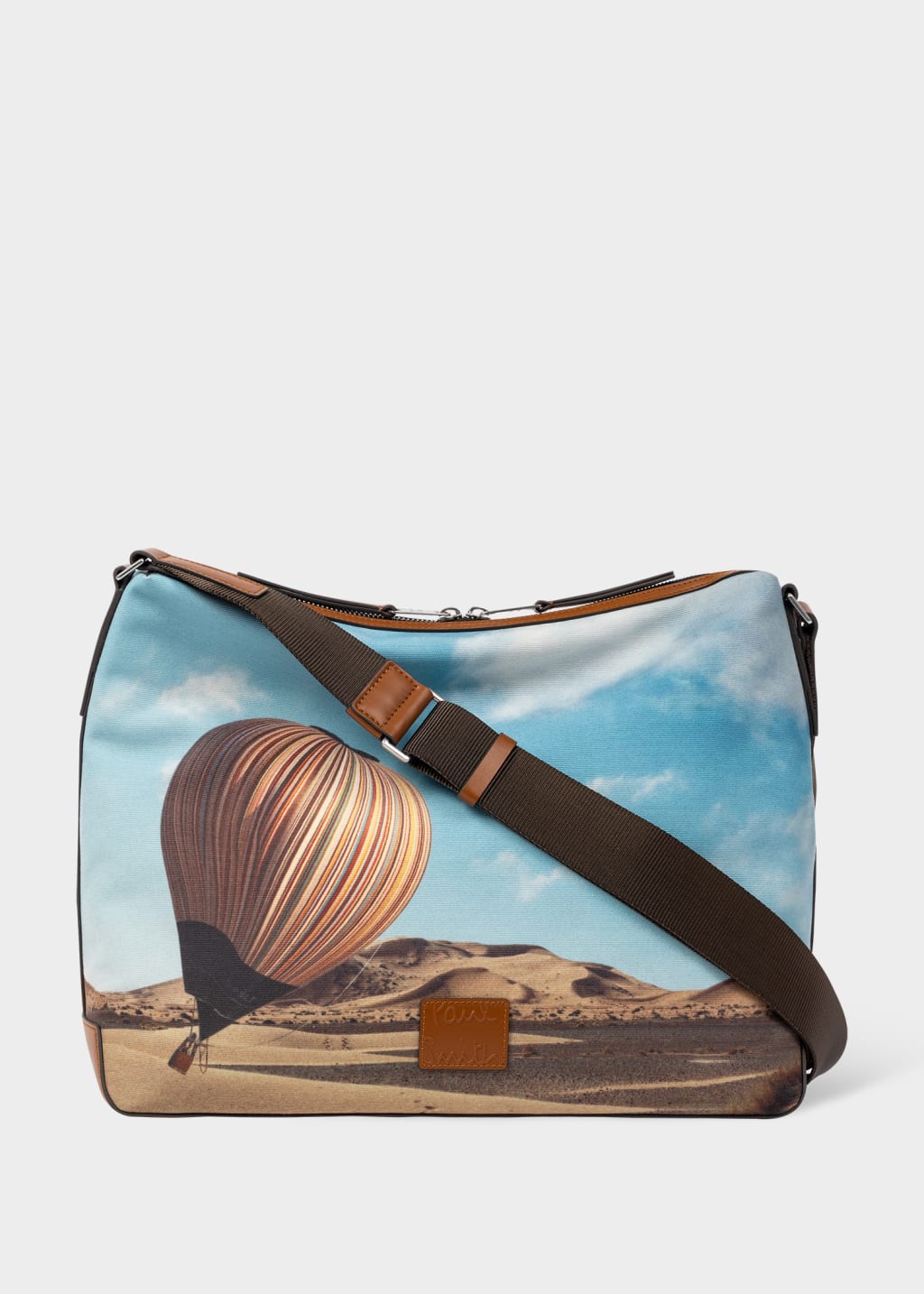 Front View - 'Signature Stripe Balloon' Print Cross-Body Bag Paul Smith