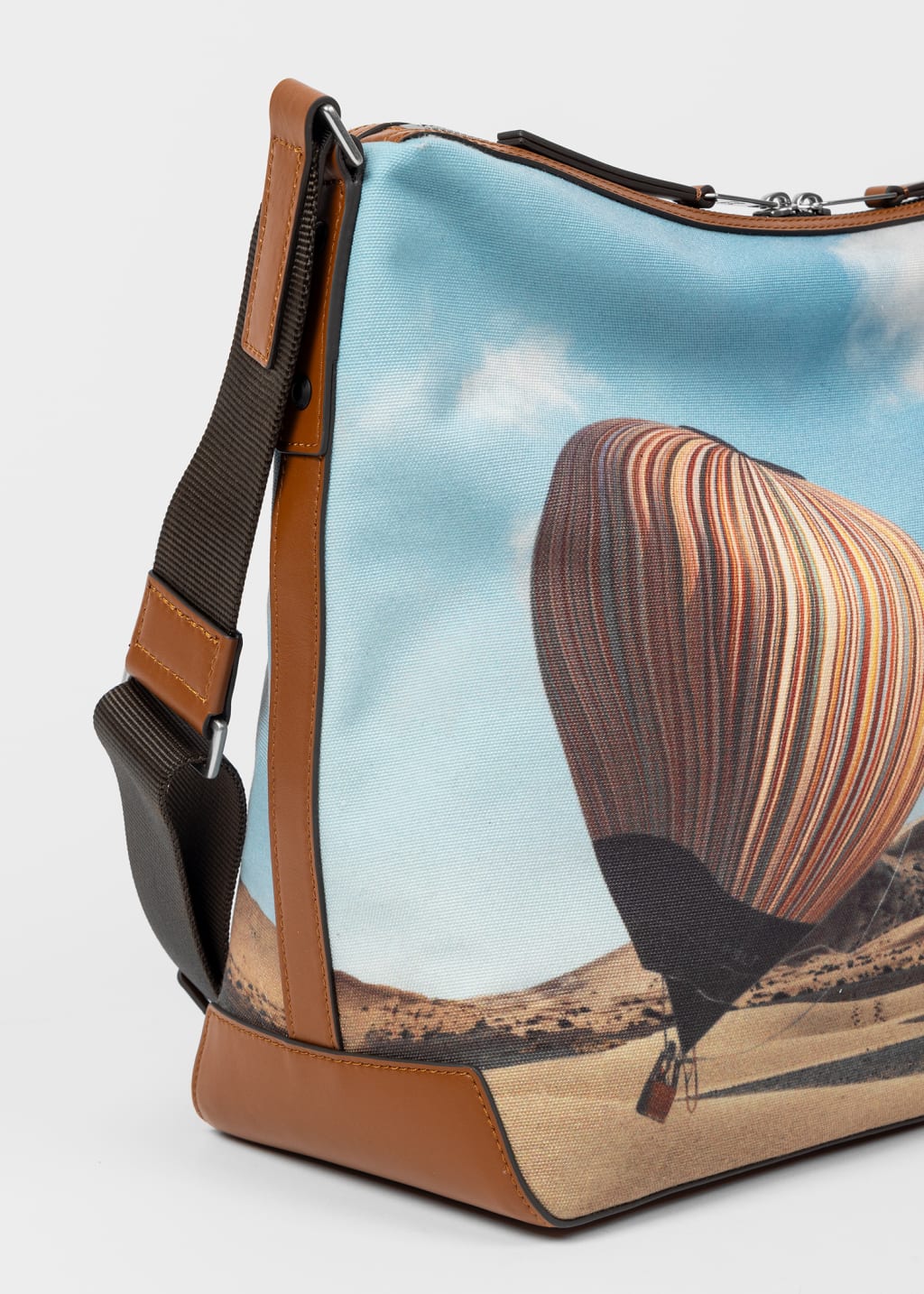 Detail View - 'Signature Stripe Balloon' Print Cross-Body Bag Paul Smith