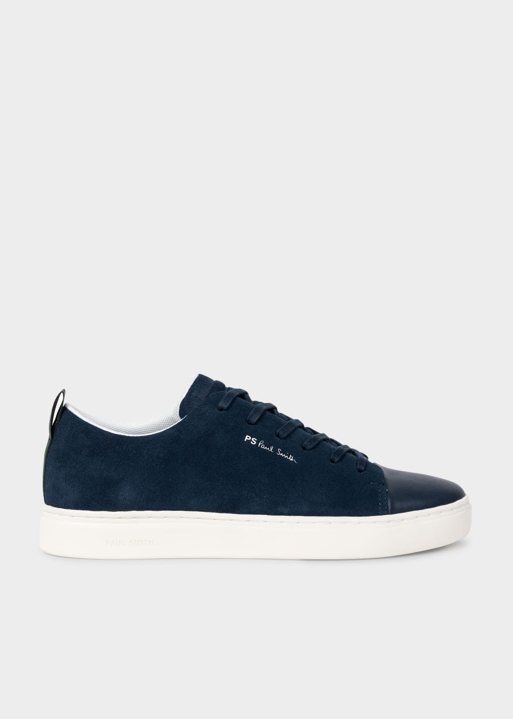 Detail View - Navy Suede 'Lee' Trainers Paul Smith