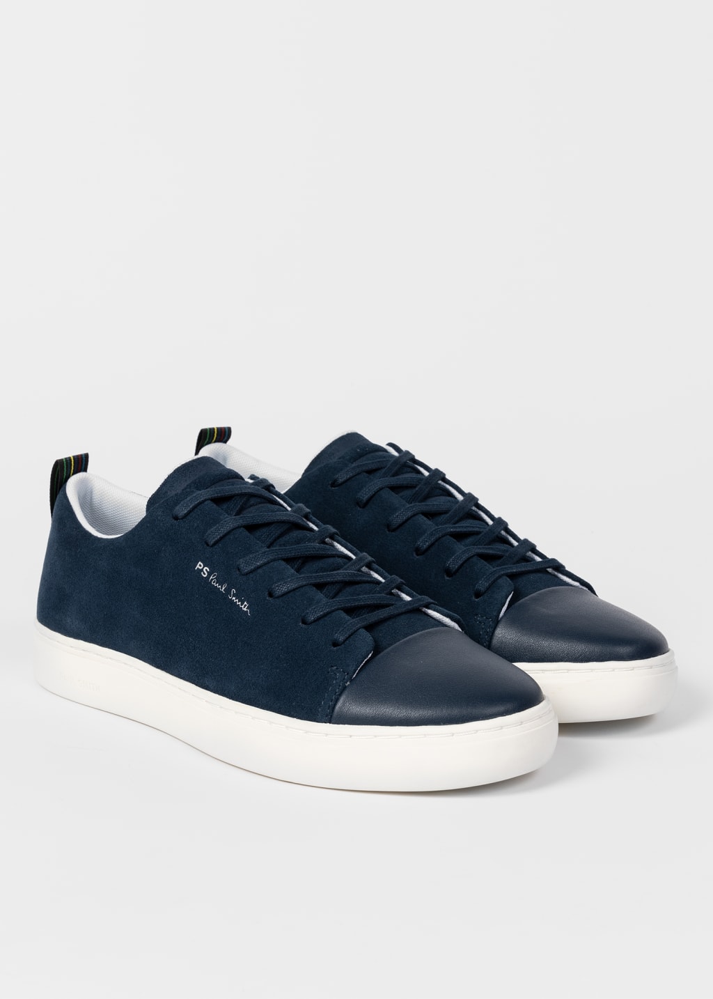 Pair View - Navy Suede 'Lee' Trainers Paul Smith