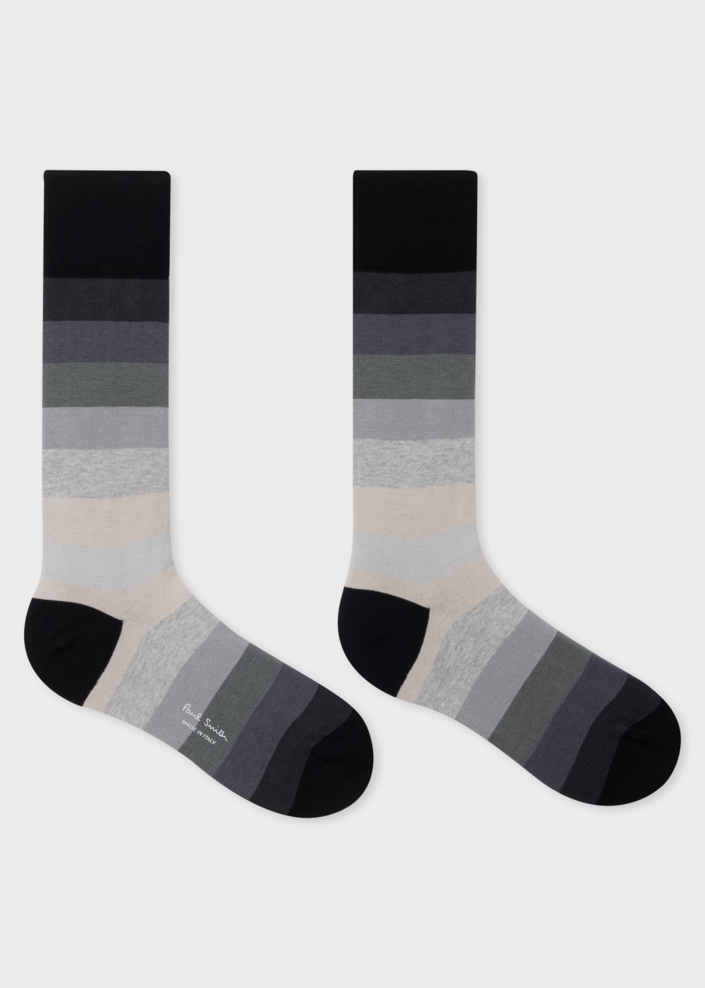 Men's Grey & Black Stripes Socks main image 1