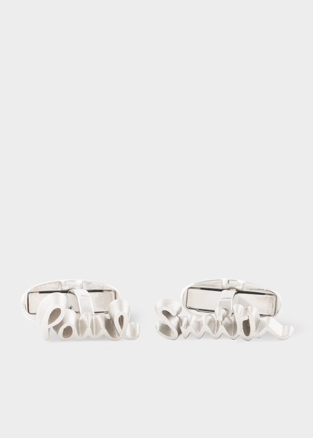 Front View - Silver Logo Cufflinks Paul Smith