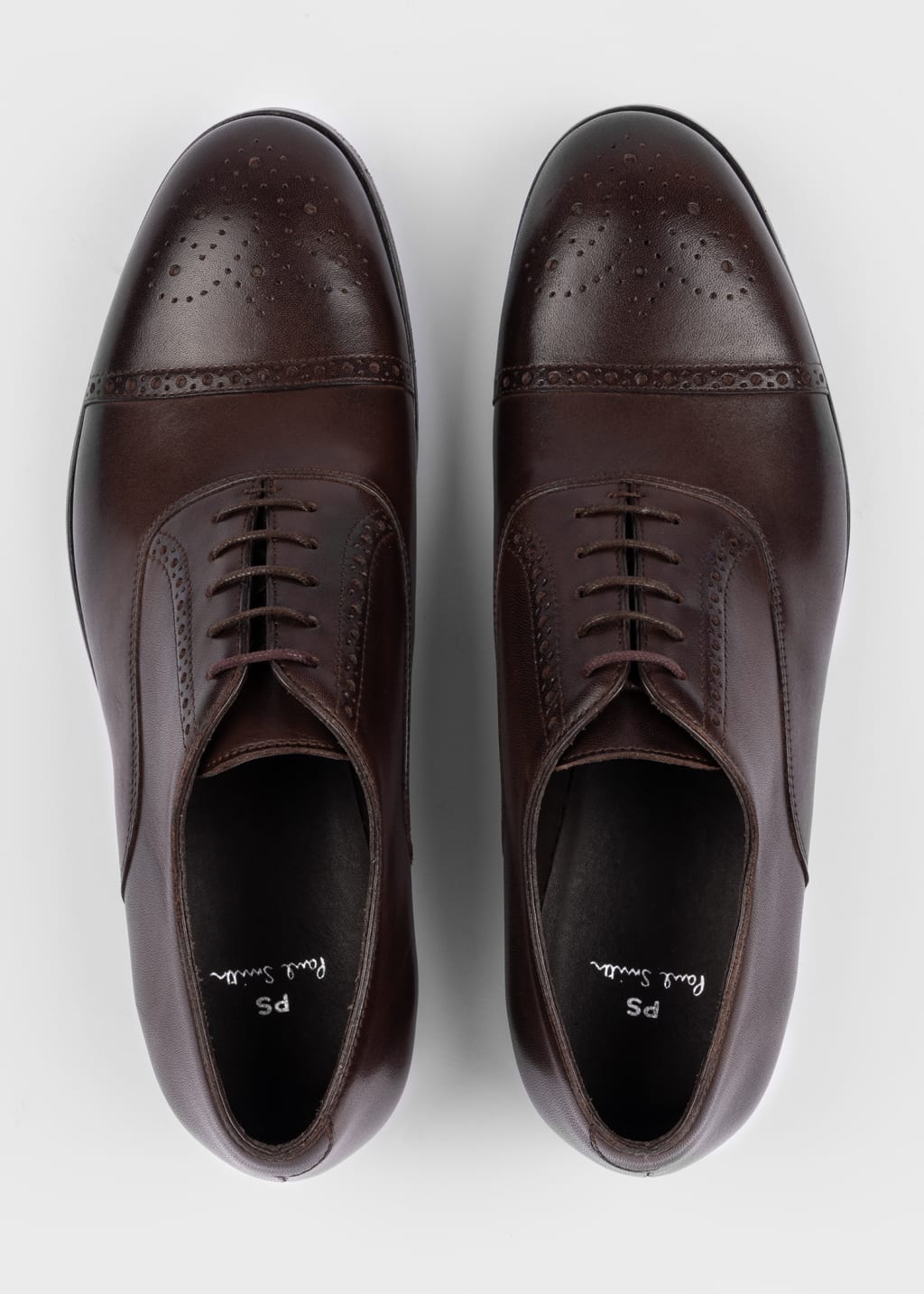 Pair View - Dark Brown Leather 'Maltby' Shoes Paul Smith