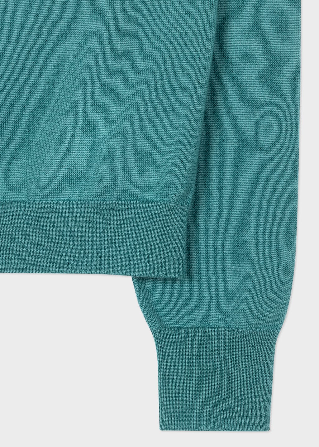 Detail View - Women's Teal Blue Merino Wool 'Signature Stripe' Cardigan Paul Smith