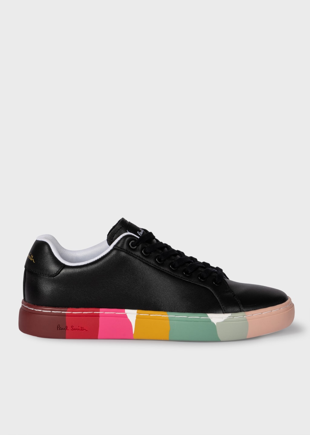 Product View - Women's Black Leather 'Lapin' Swirl Trainers by Paul Smith