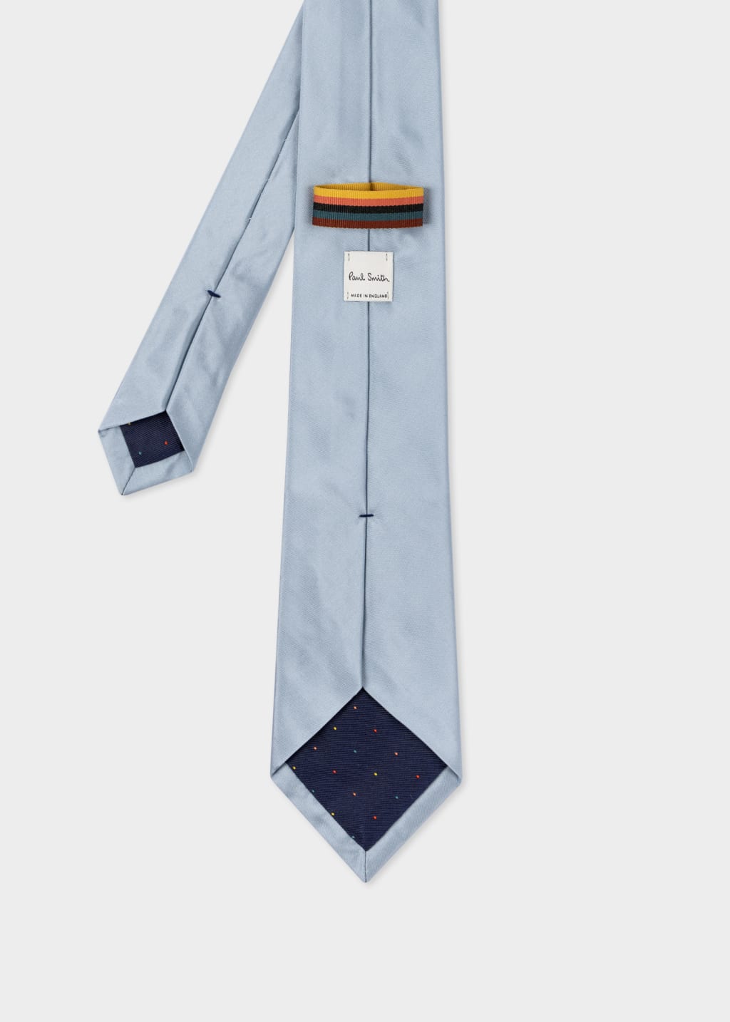 Back View - Light Blue Silk Tie Paul Smith