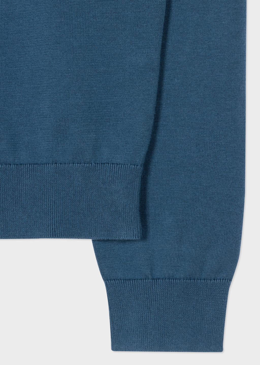 Detail View - Blue Organic Cotton Zebra Logo Sweater Paul Smith
