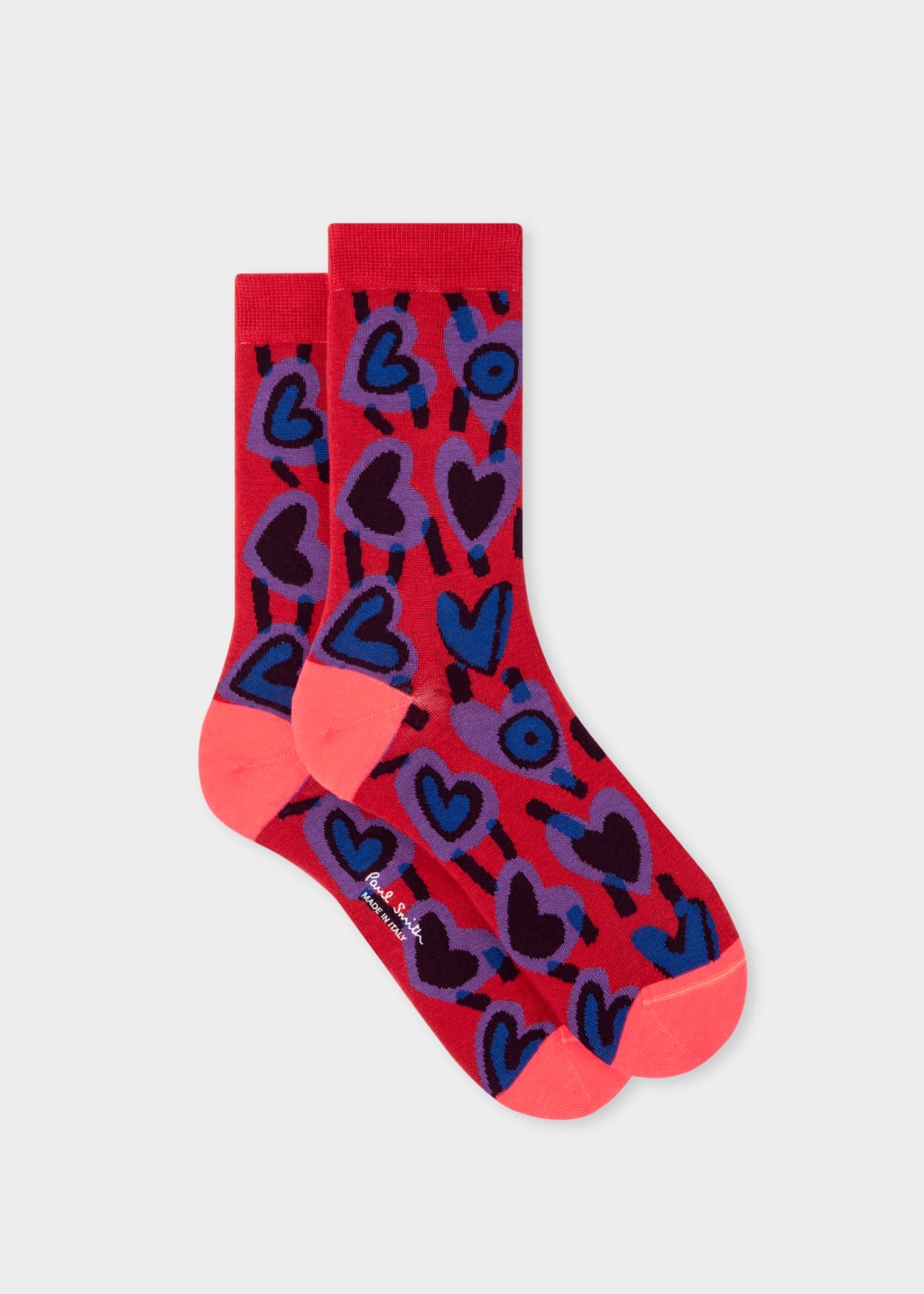 Product View - Women's Red 'Valentines' Socks by Paul Smith