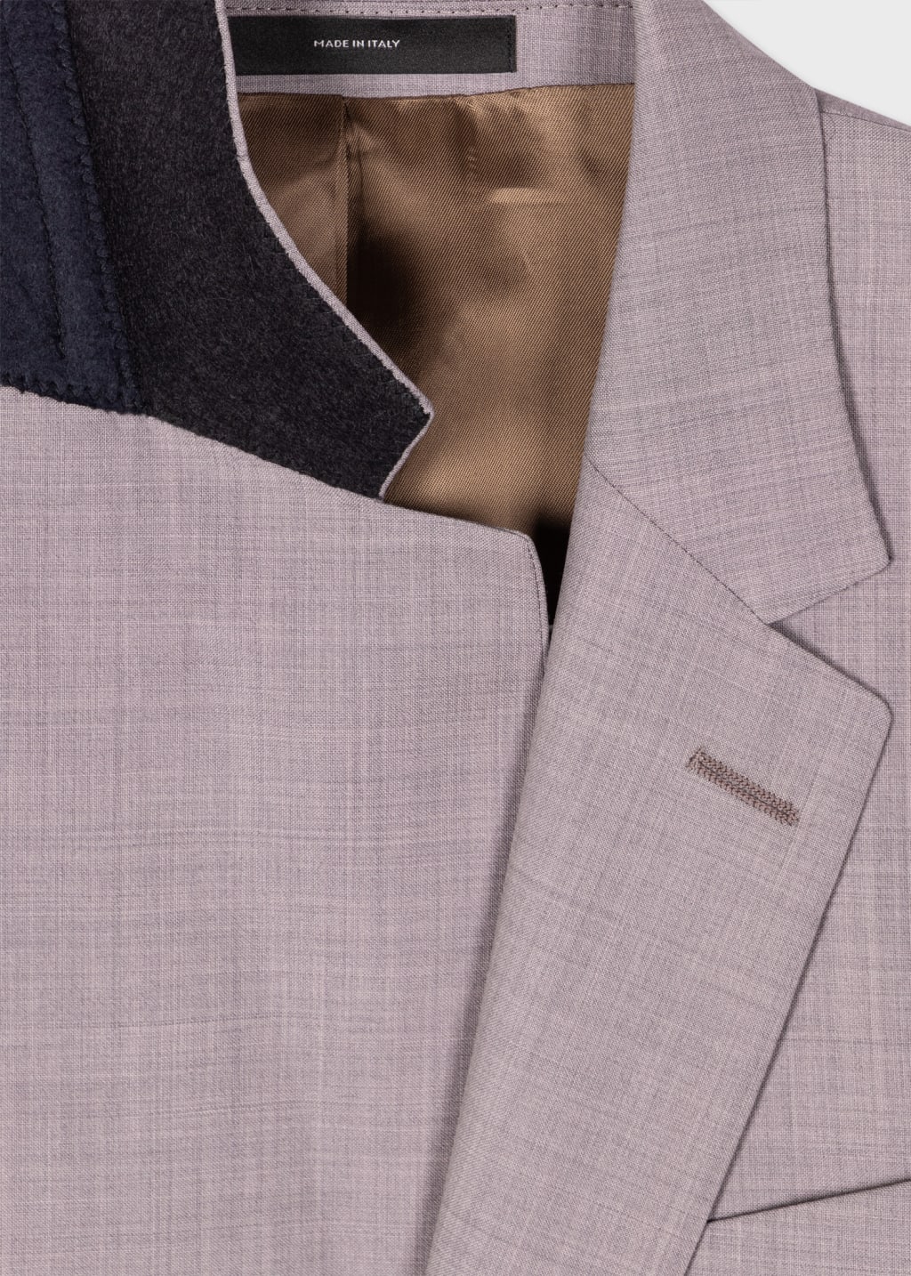 Detail View - The Soho - Tailored-Fit Lavender Wool Suit Paul Smith