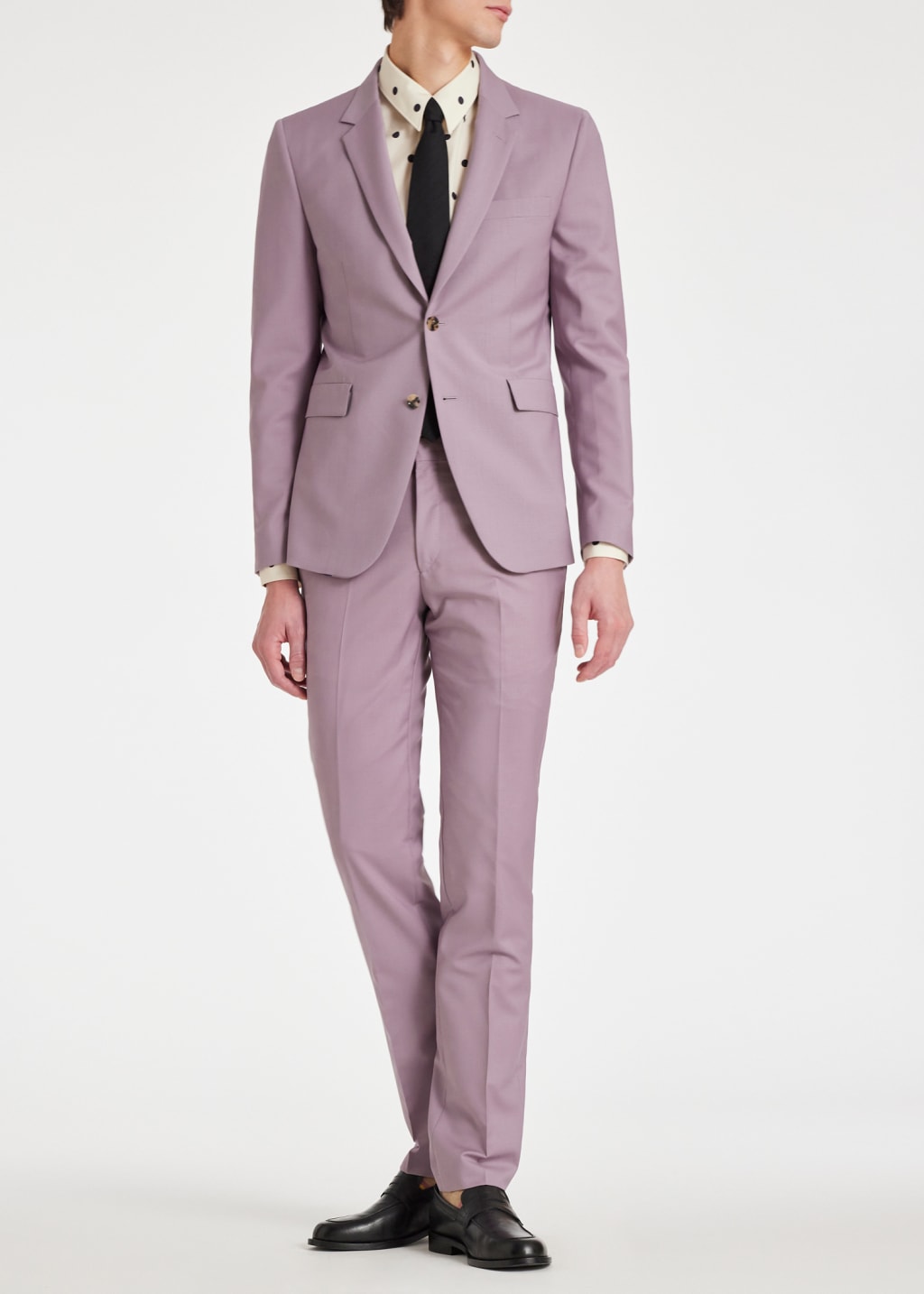 Model View - The Kensington - Slim-Fit Lavender Wool-Mohair Suit Paul Smith