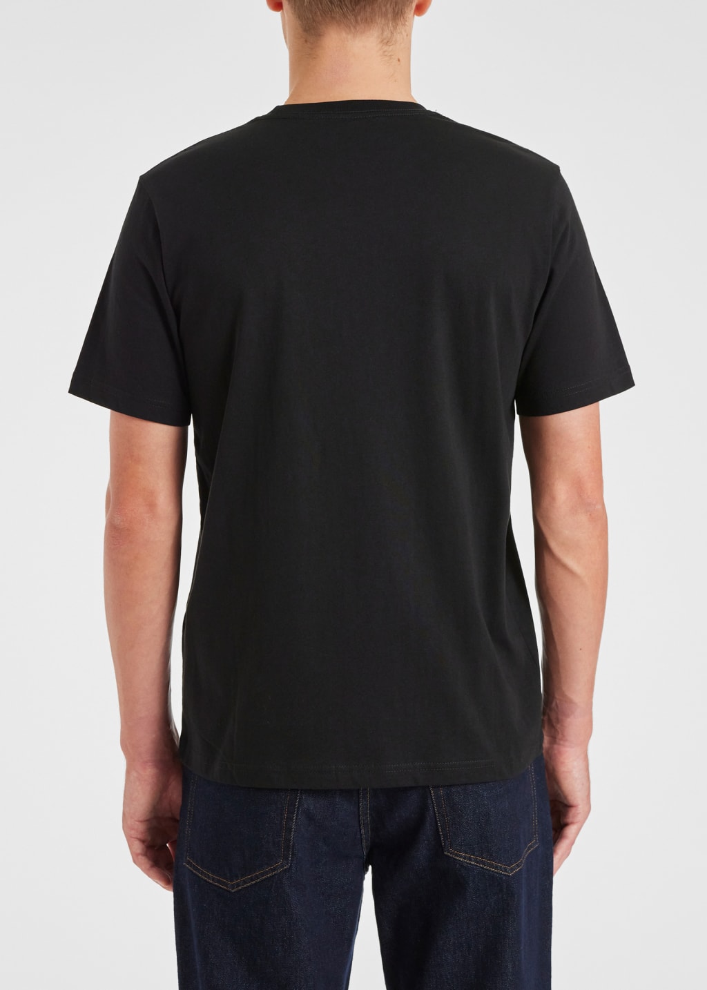 Model View - Slim-Fit Black 'Sticker Skull' T-Shirt Paul Smith
