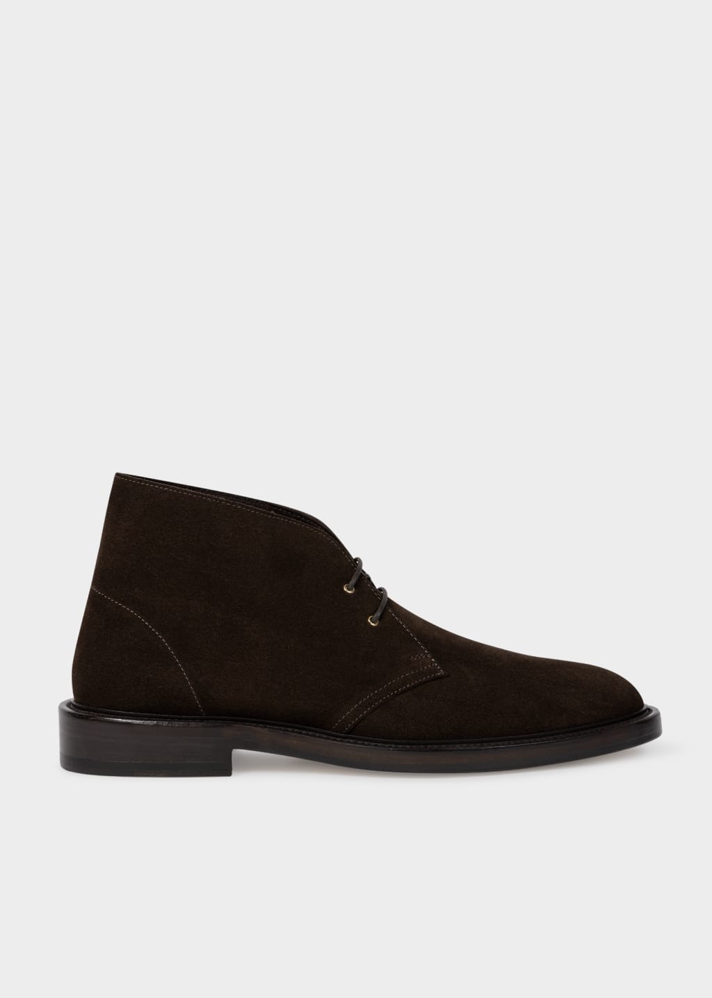 Detail View - Dark Brown Suede 'Kew' Boots Paul Smith