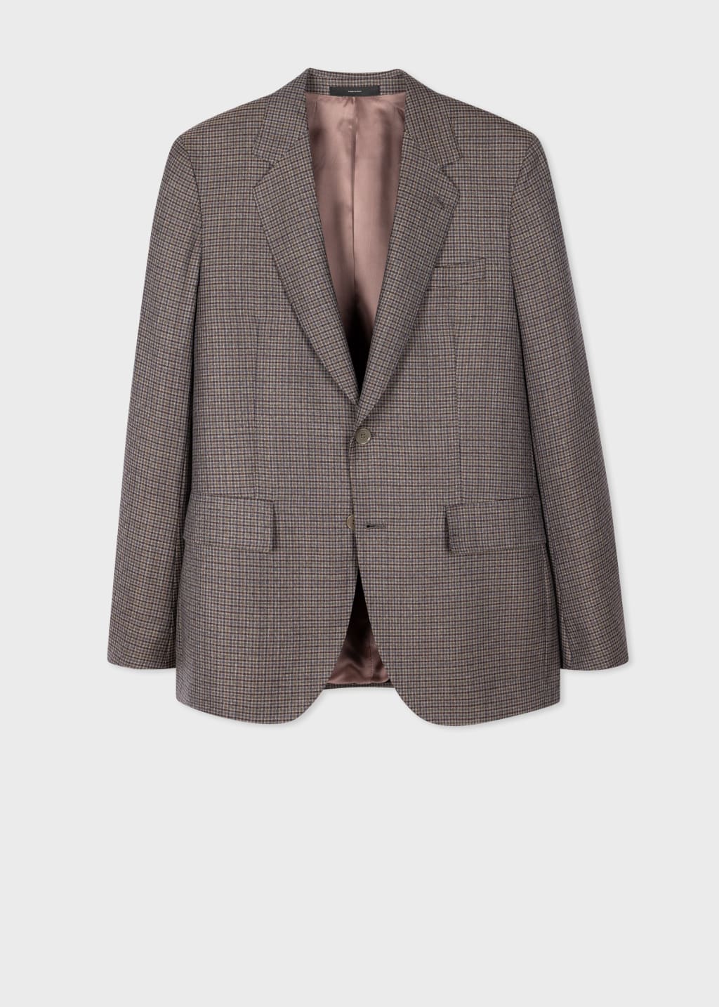 Product View - The Bloomsbury - Easy-Fit Brown Multi Gingham Wool-Twill Blazer by Paul Smith