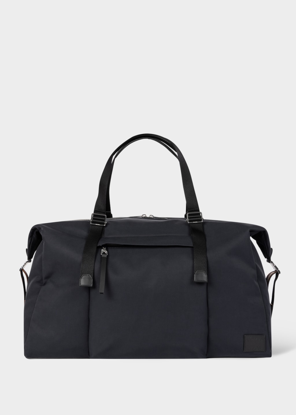 Front View - Navy Cotton-Blend Canvas Holdall Paul Smith