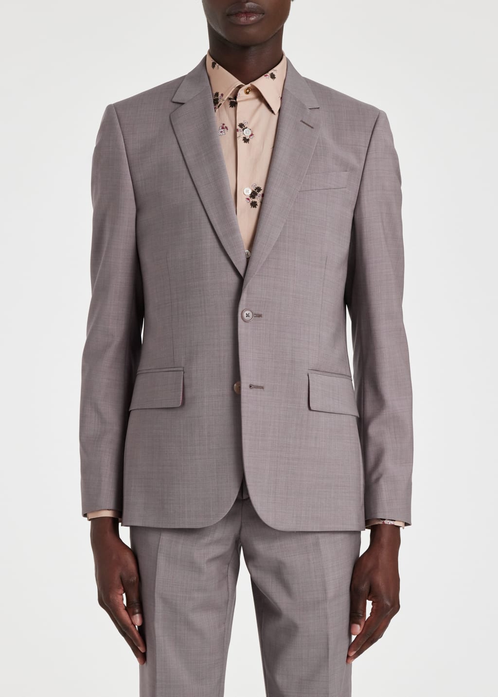 Model View - The Soho - Tailored-Fit Lavender Wool Suit Paul Smith