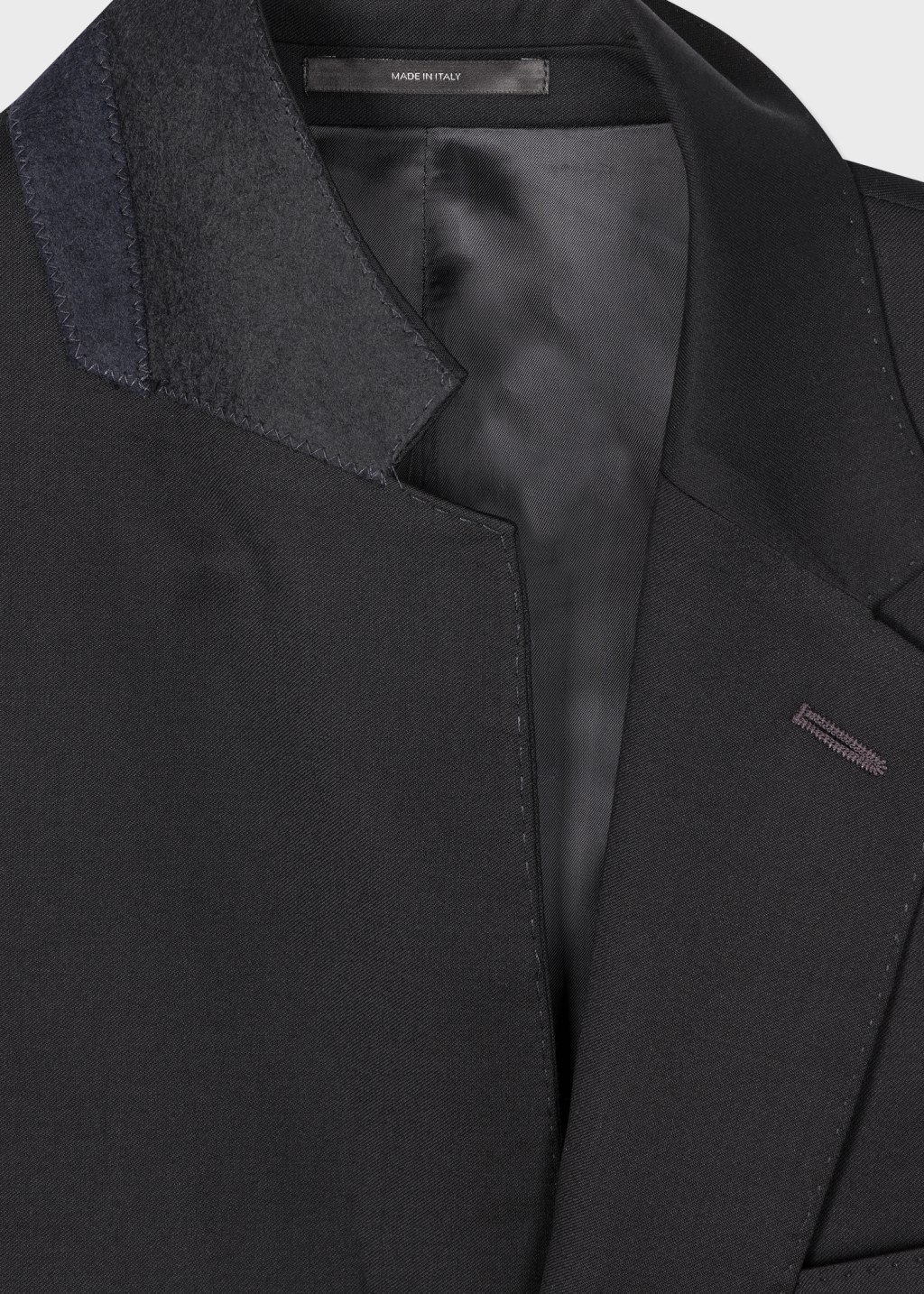 Product View - Tailored-Fit Black Wool Twill Two-Button Suit by Paul Smith