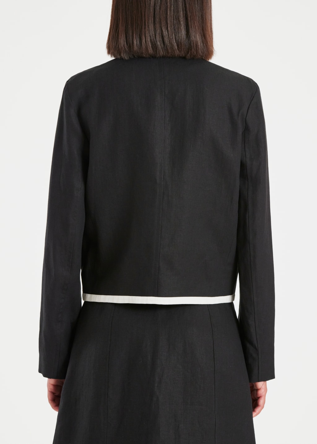 Women's Black Linen Zip Jacket Paul Smith