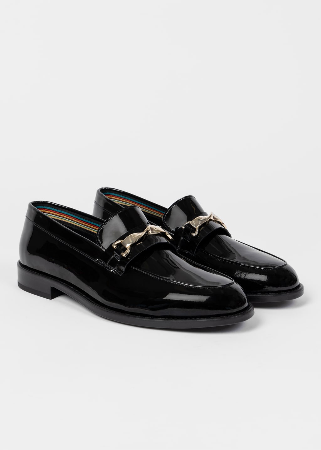 Pair View - Black Patent Leather 'Montego' Loafers Paul Smith