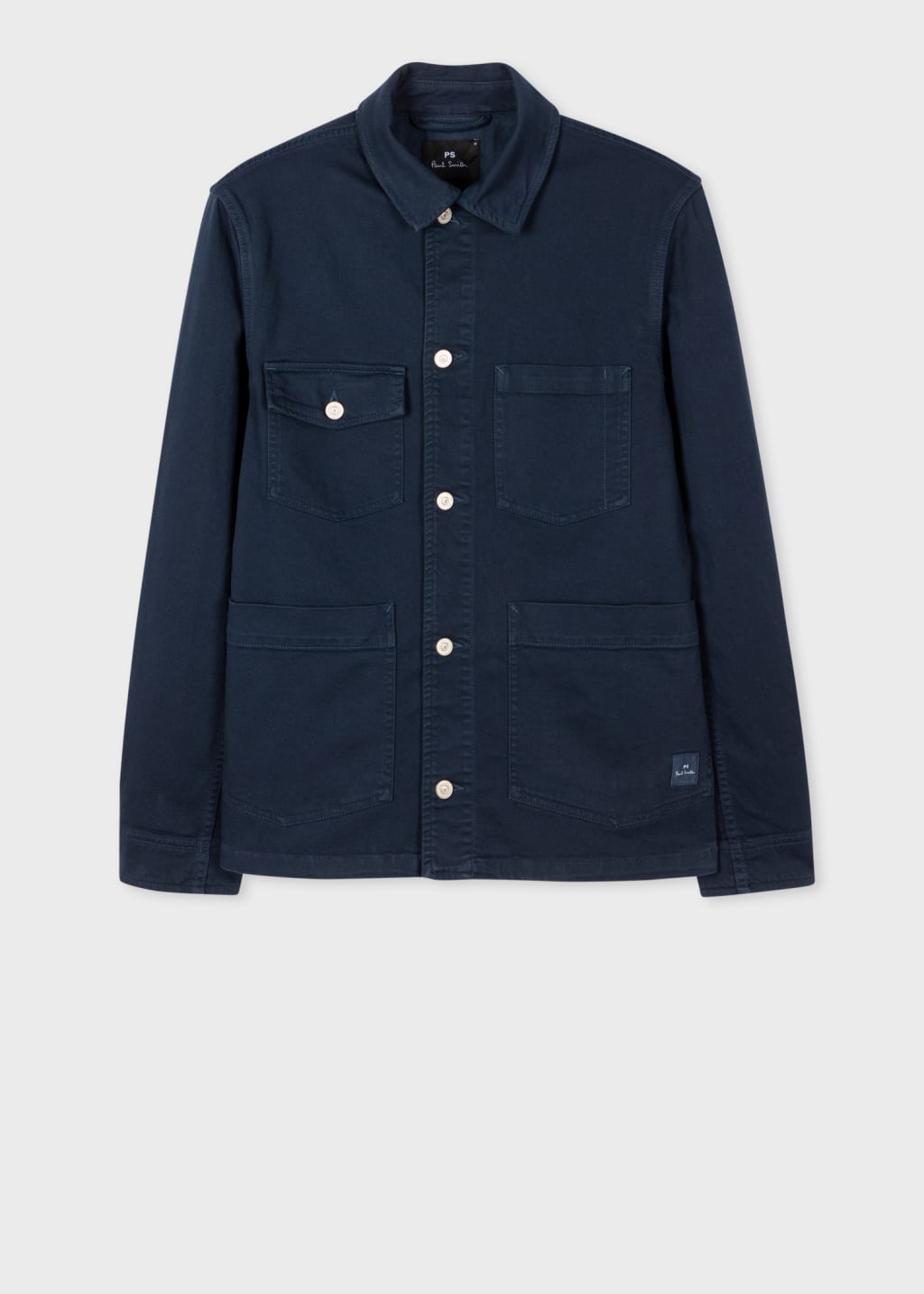 Product view - Navy Stretch-Cotton Chore Jacket