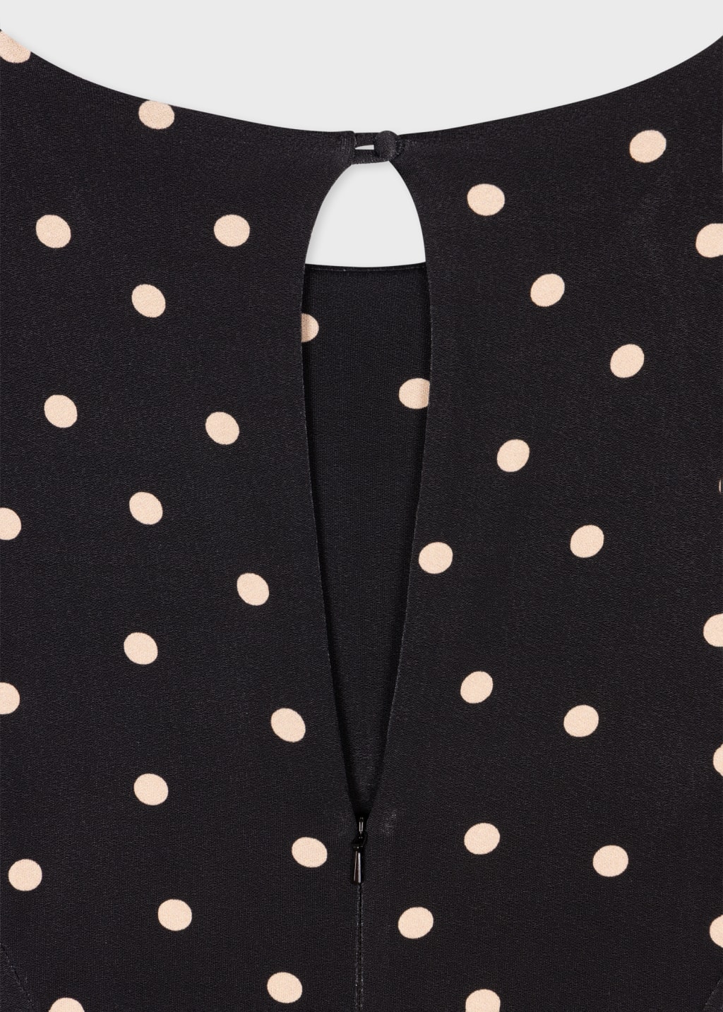 Model View - Women's Black Polka Dot Maxi Dress by Paul Smith