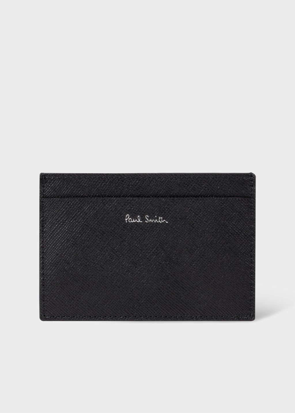 Front View - 'Mini Blur' Print Leather Card Holder Paul Smith
