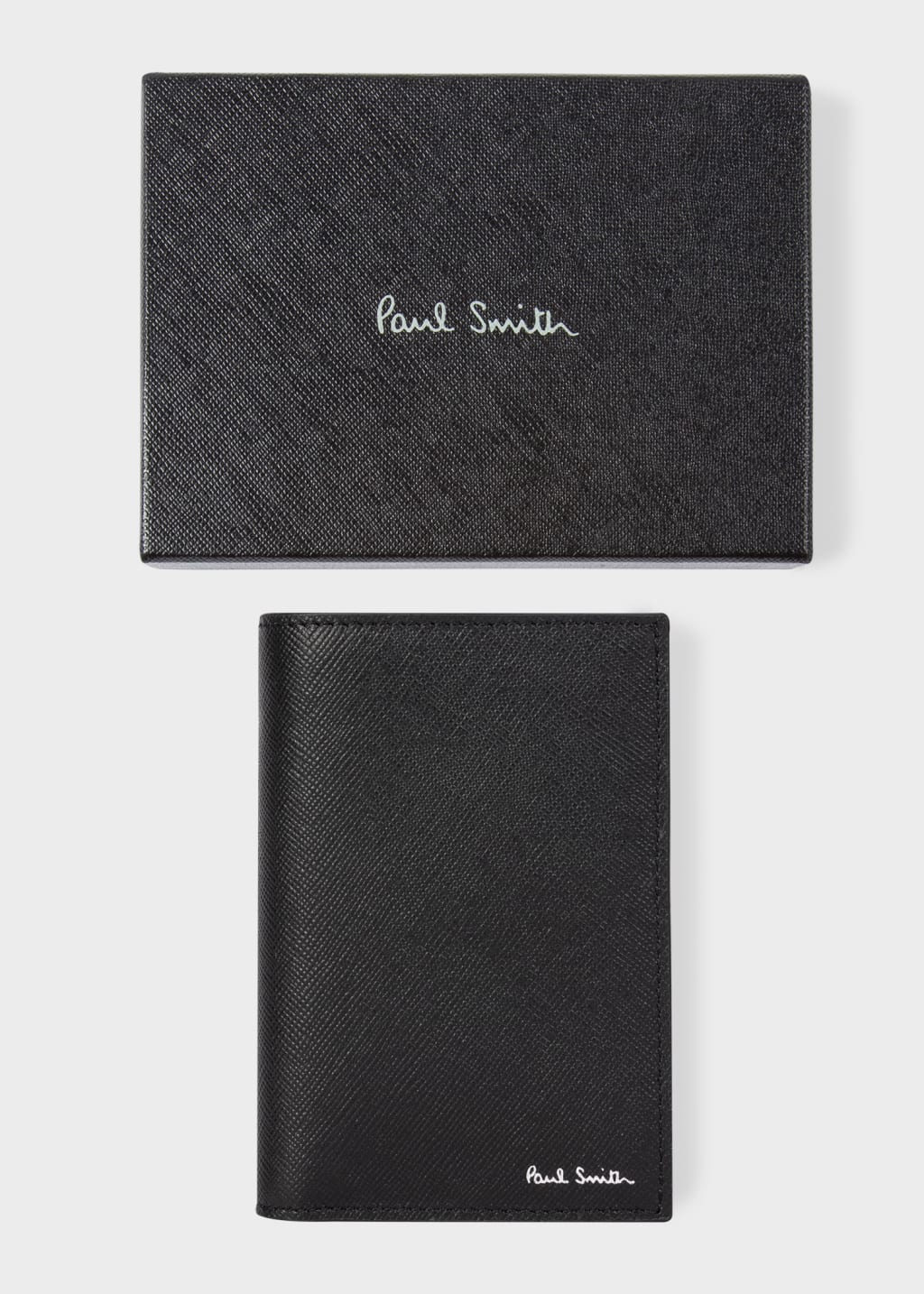 Pair View - Black 'Mini Blur' Interior Credit Card Wallet Paul Smith