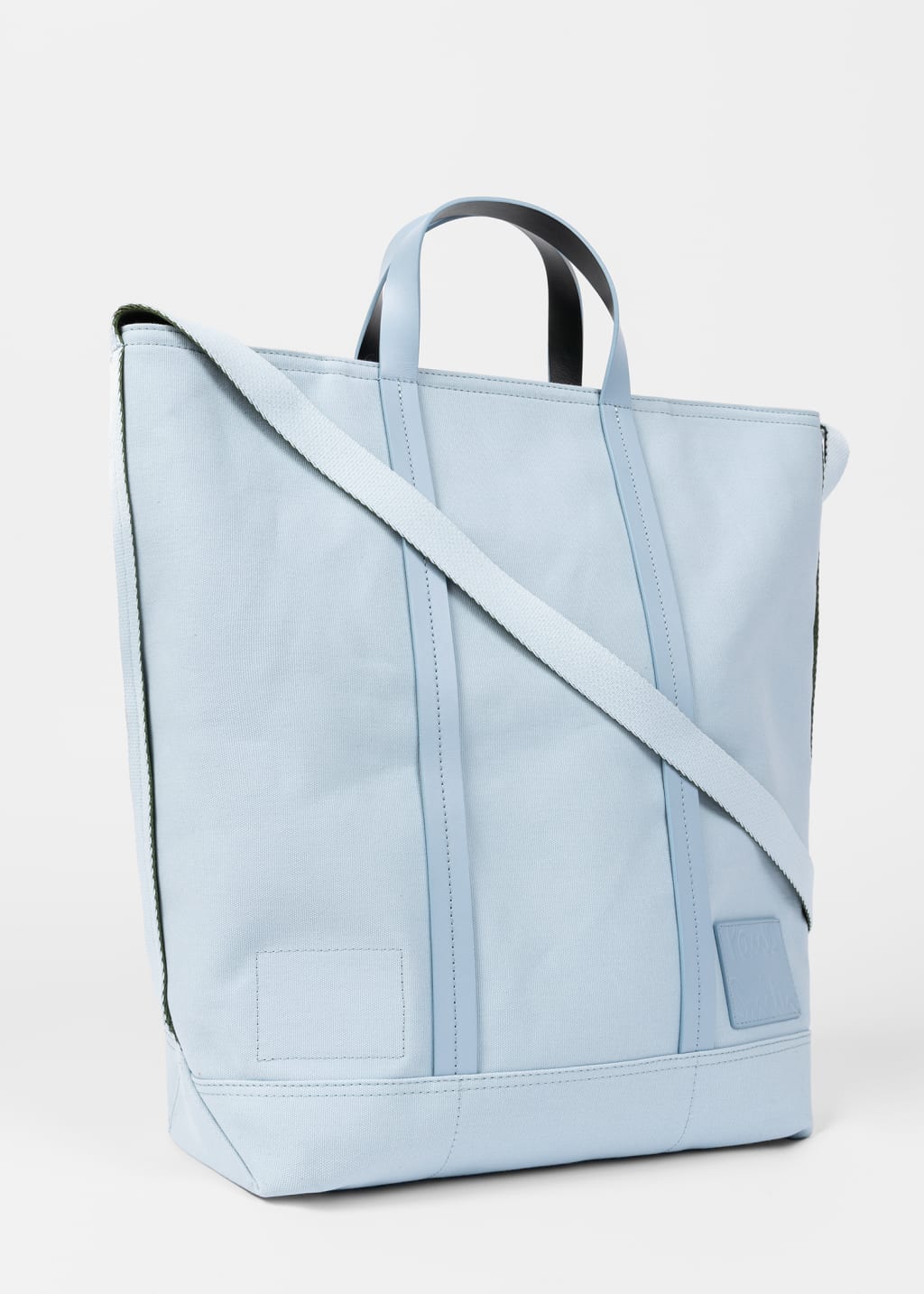 Detail View - Sky Blue Canvas Reversible Tote Bag With Shoulder Strap Paul Smith