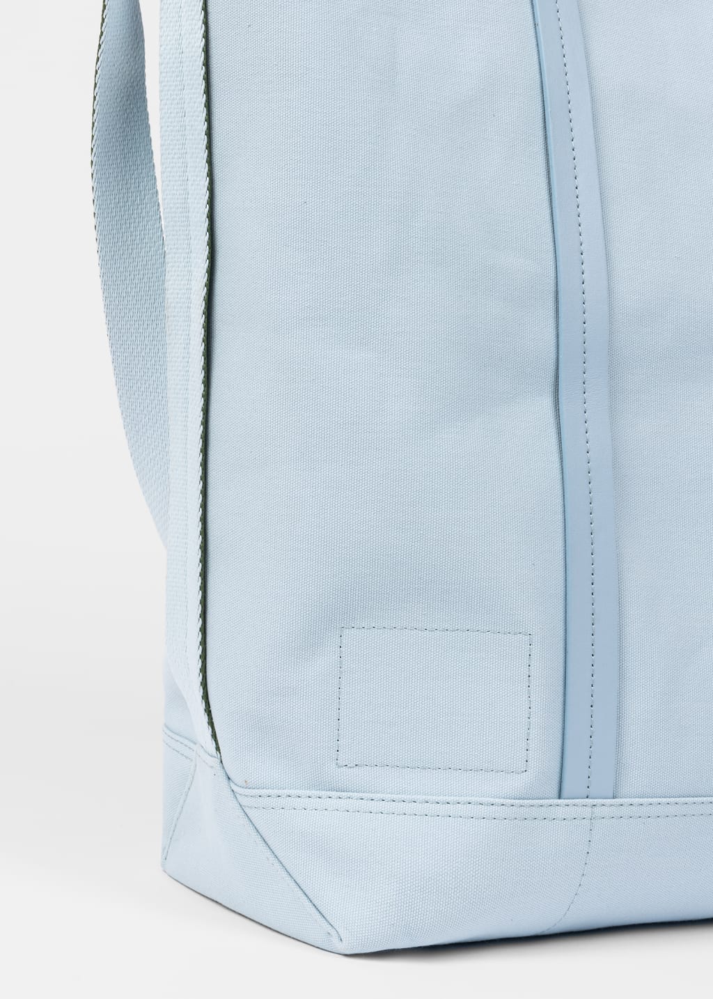 Detail View - Sky Blue Canvas Reversible Tote Bag With Shoulder Strap Paul Smith