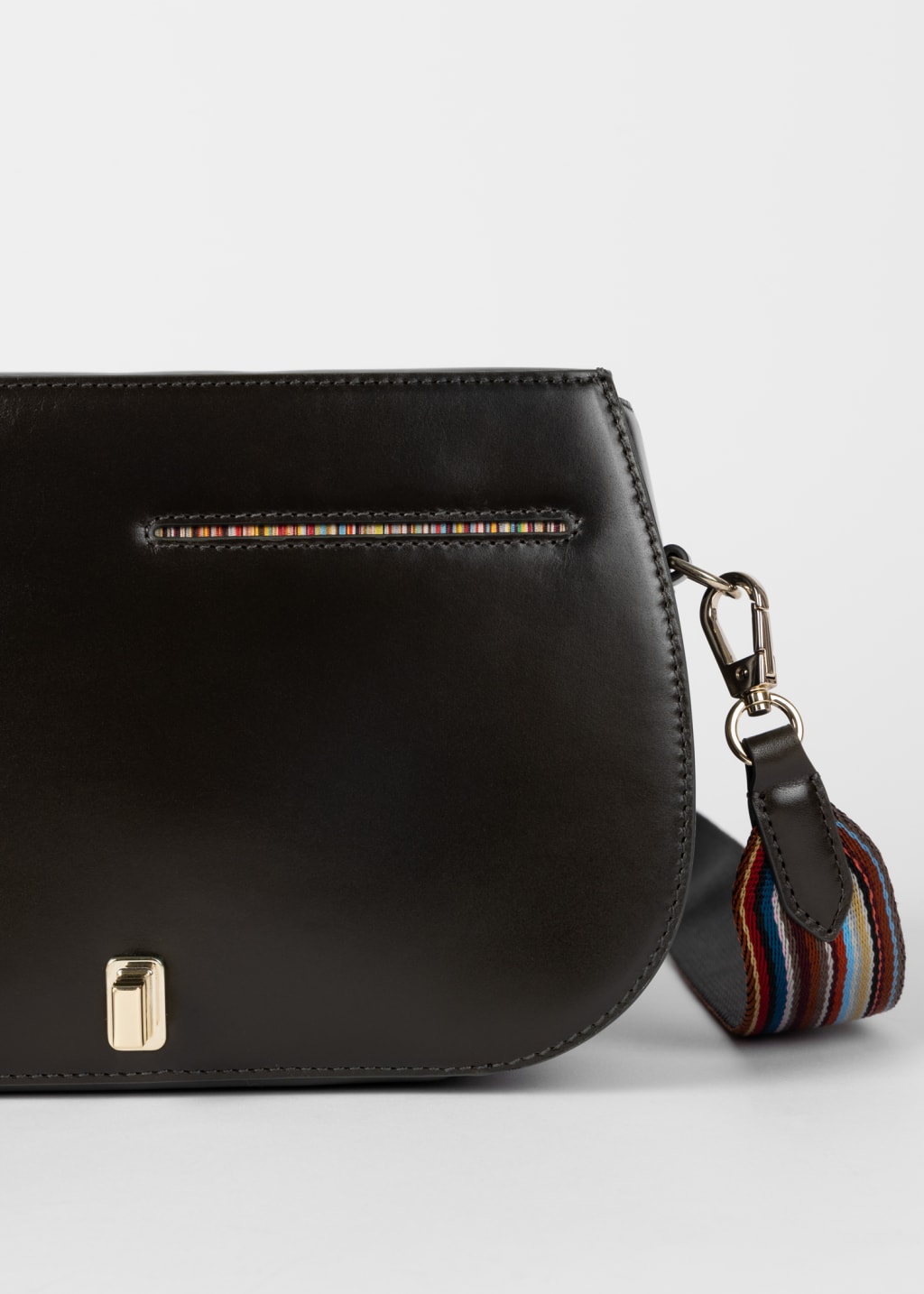 Product View - Women's Dark Green Leather Tear Drop Bag by Paul Smith