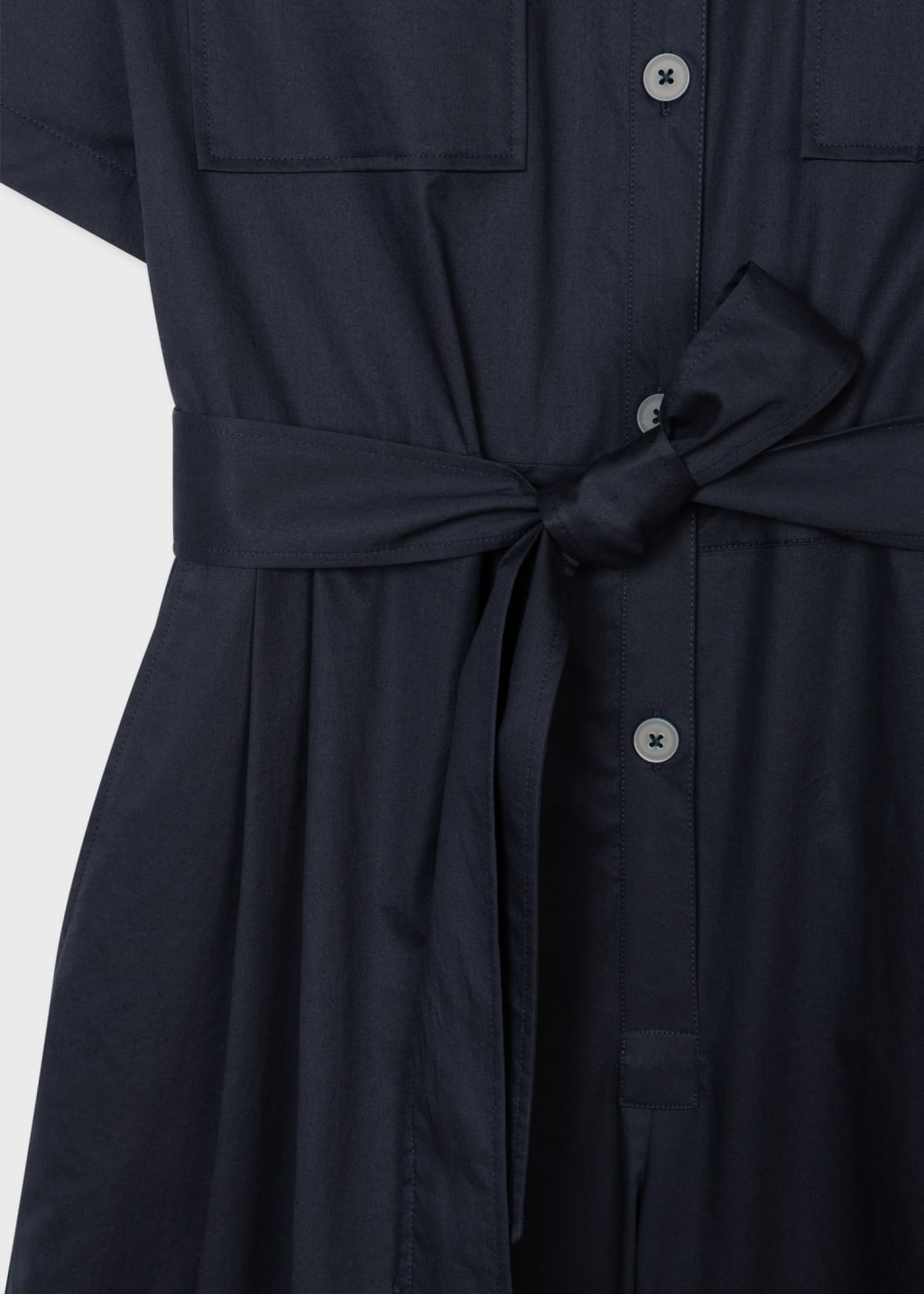 Model View -Women's Navy Cotton Playsuit by Paul Smith