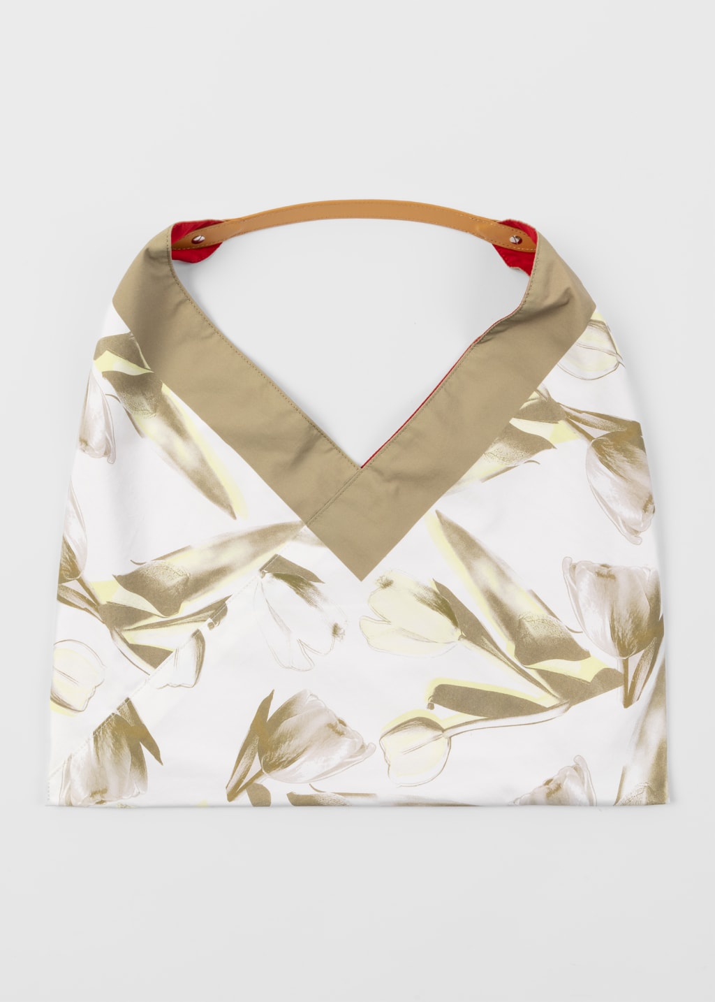 Back View - Women's Khaki 'Tulip' Bag Paul Smith