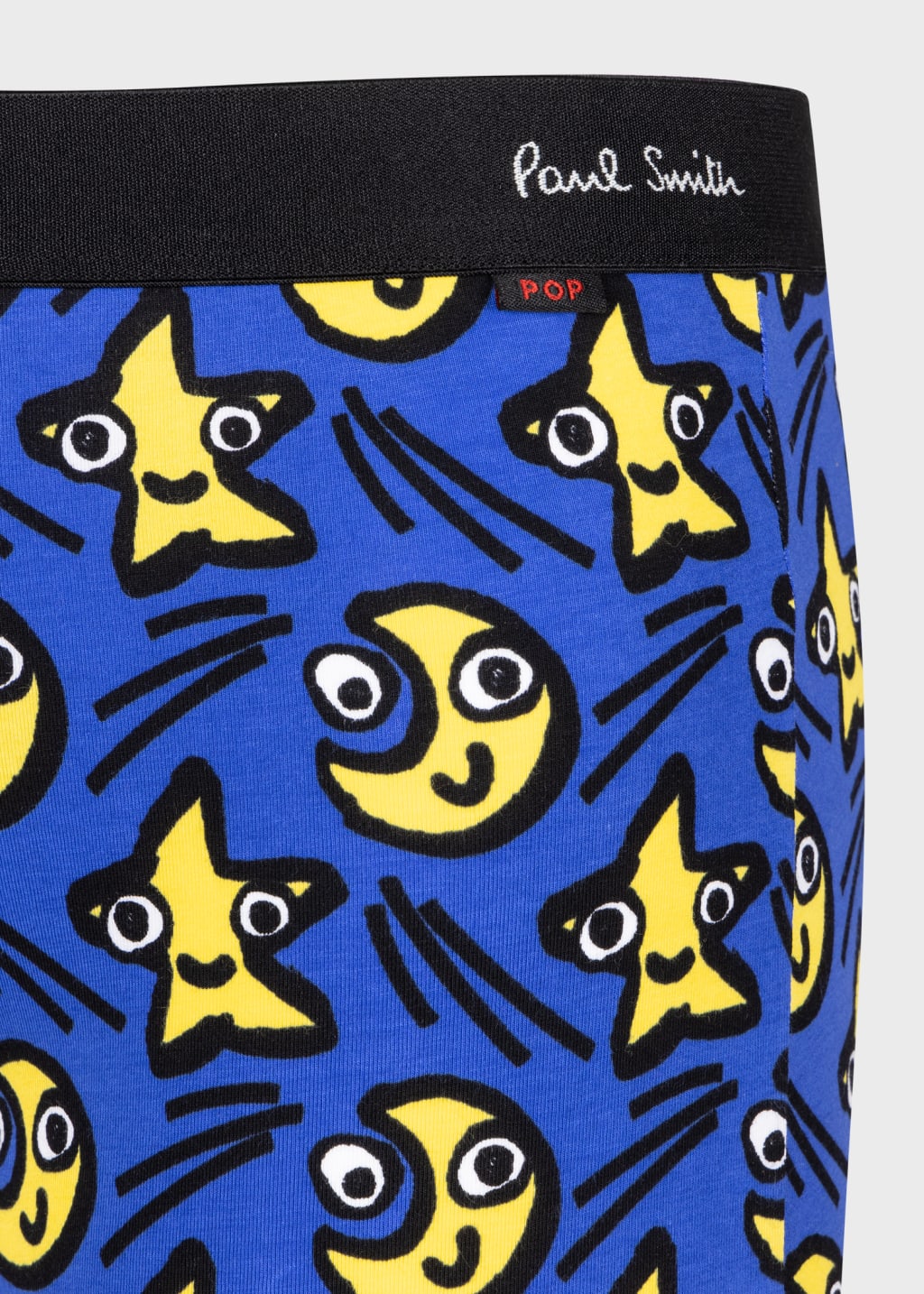 Detail View - Blue 'Star And Moon' Print Trunks Paul Smith
