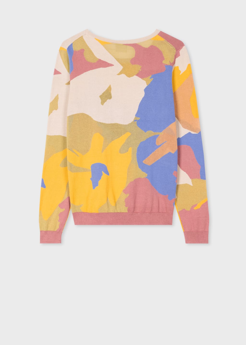 Back View - Women's 'Floral Collage' Intarsia Sweater Paul Smith