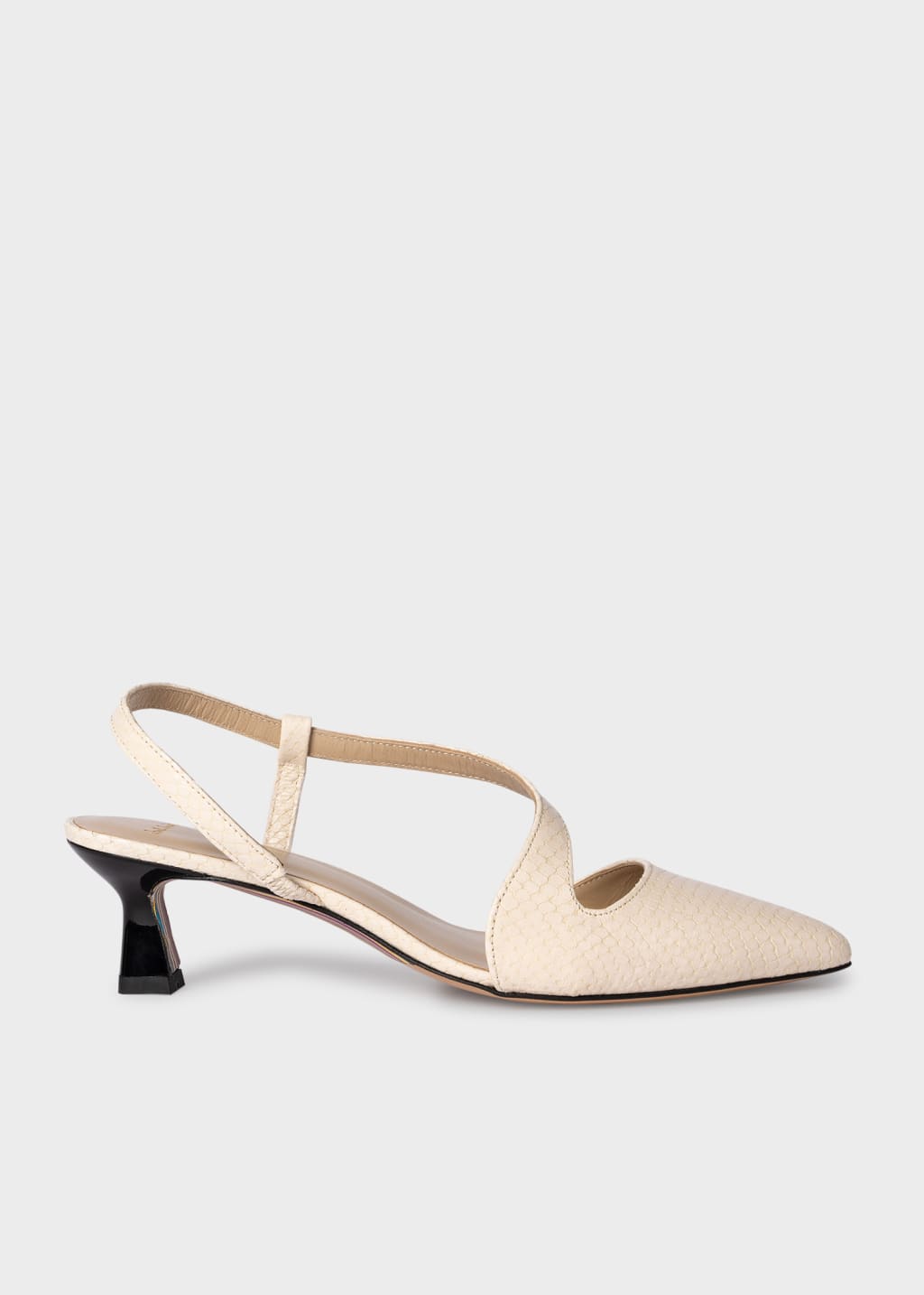Side View - Women's Sand 'Cloudy' Suede Heels Paul Smith