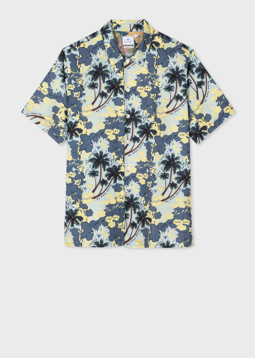 Front View - 'Eyes On The Sky' Print Short-Sleeve Shirt Paul Smith