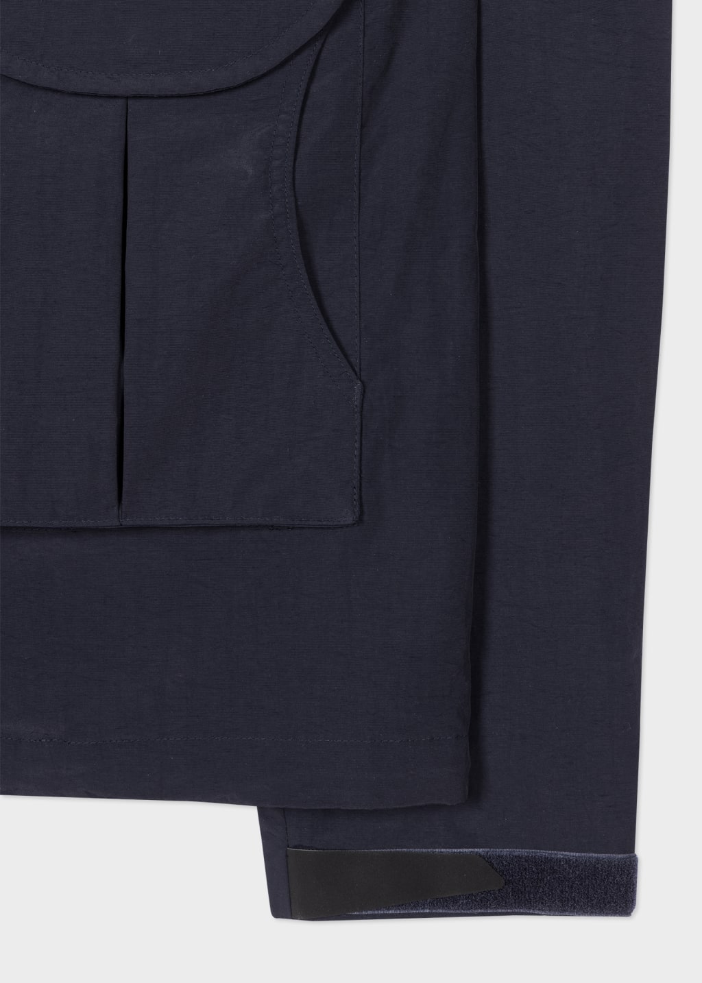 Detail View - Navy Recycled Nylon Hooded Fishing Jacket Paul Smith