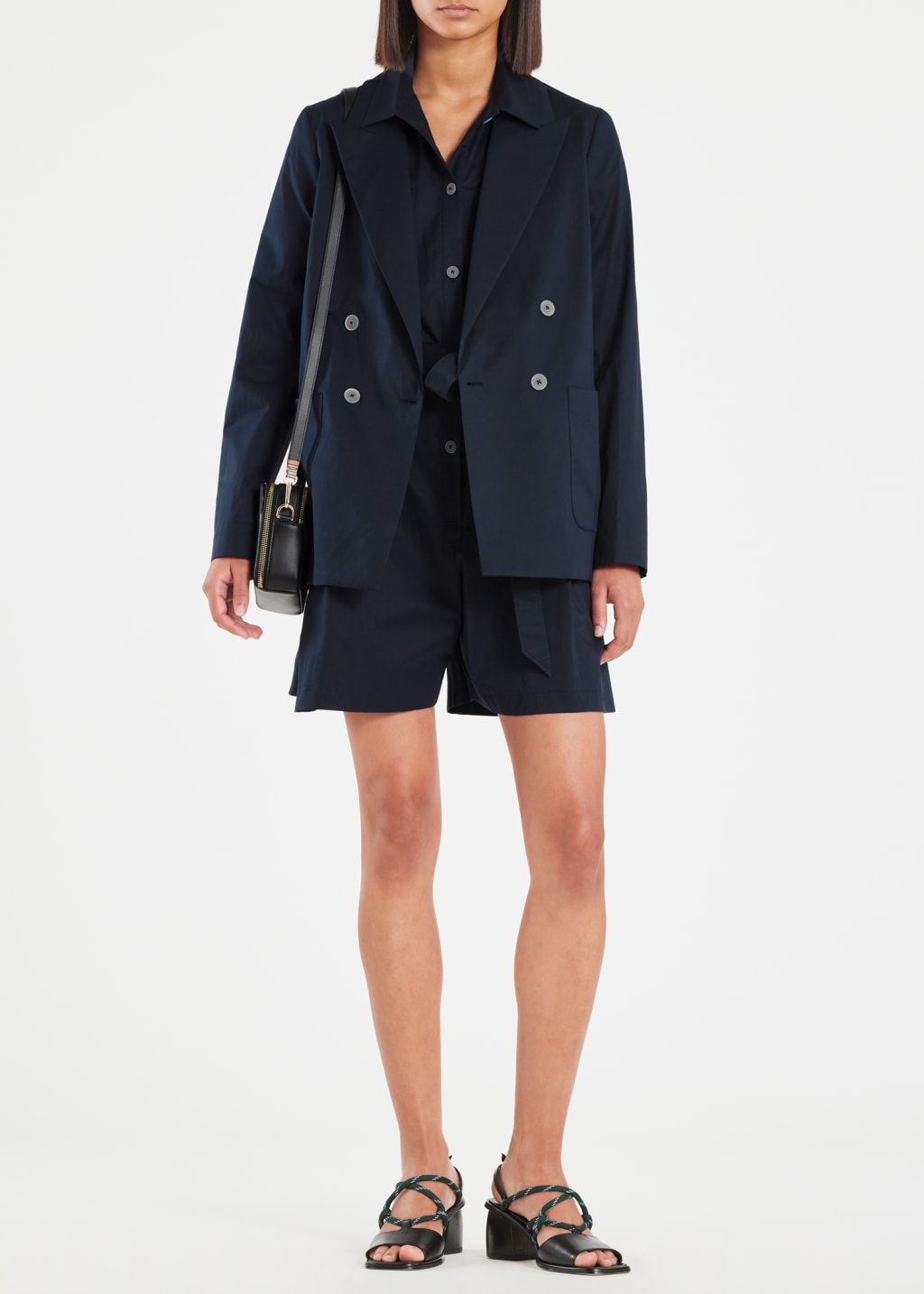 Women's Navy Double Breasted Blazer