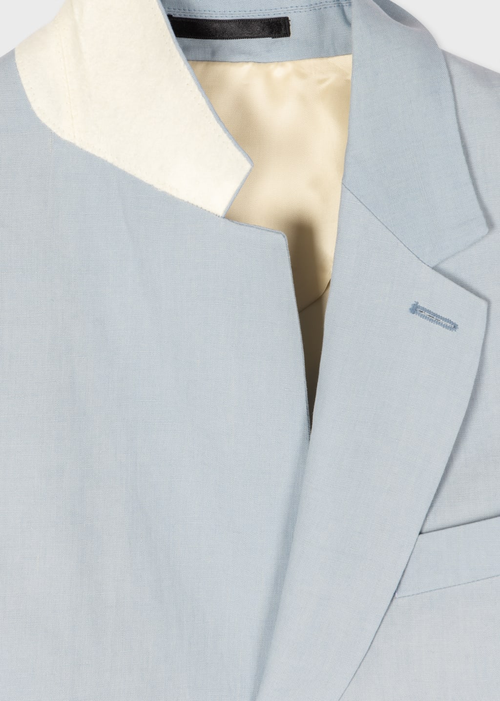 Tailored-Fit Light Blue Linen Suit