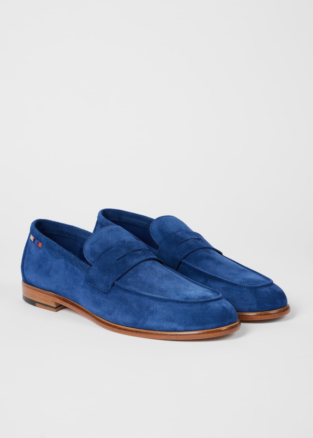 Pair View - Blue Suede 'Figaro' Loafers Paul Smith