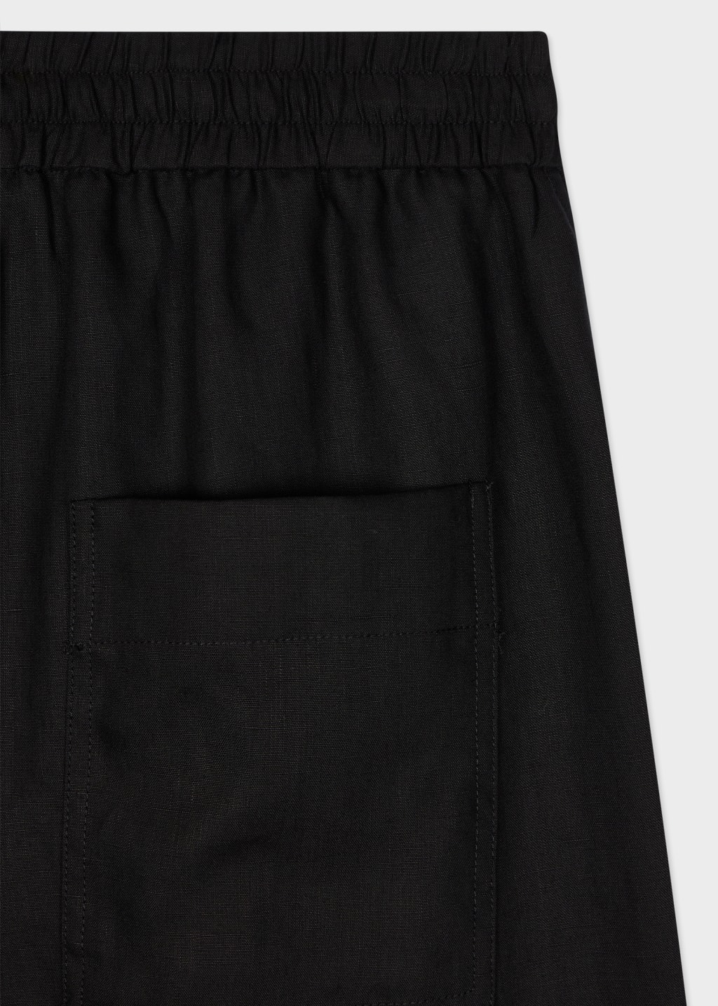 Detail View - Women's Black Linen Drawstring Trousers Paul Smith
