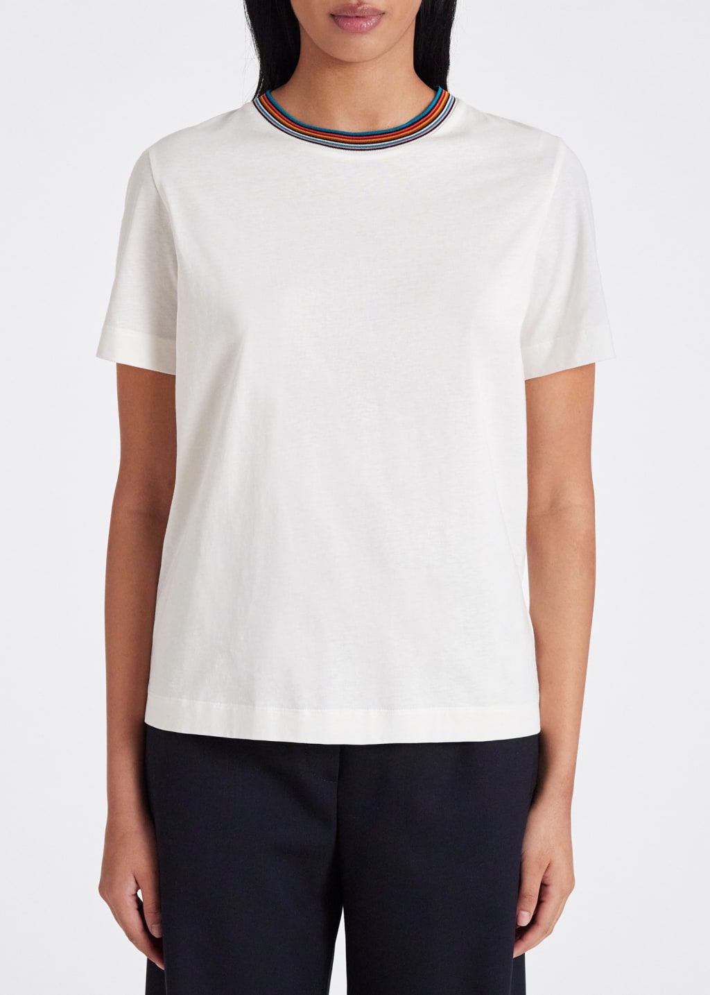 White Striped T-shirt main image 1